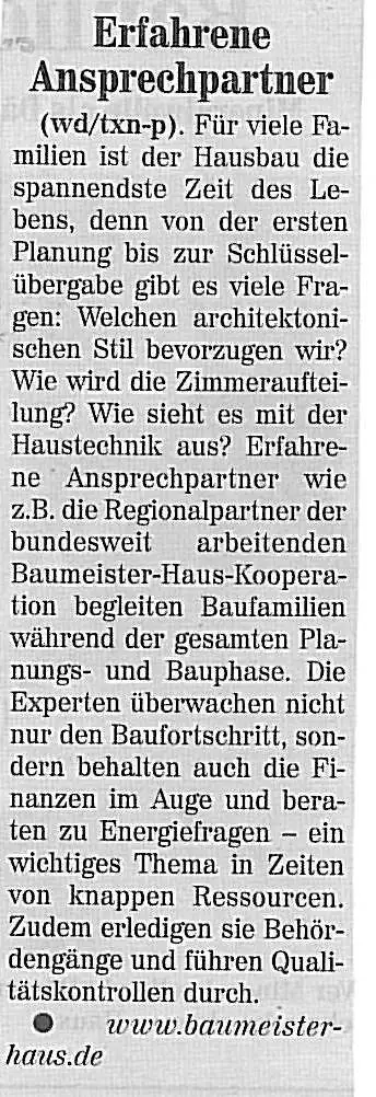 Artikel Buxtehuder Wochenblatt