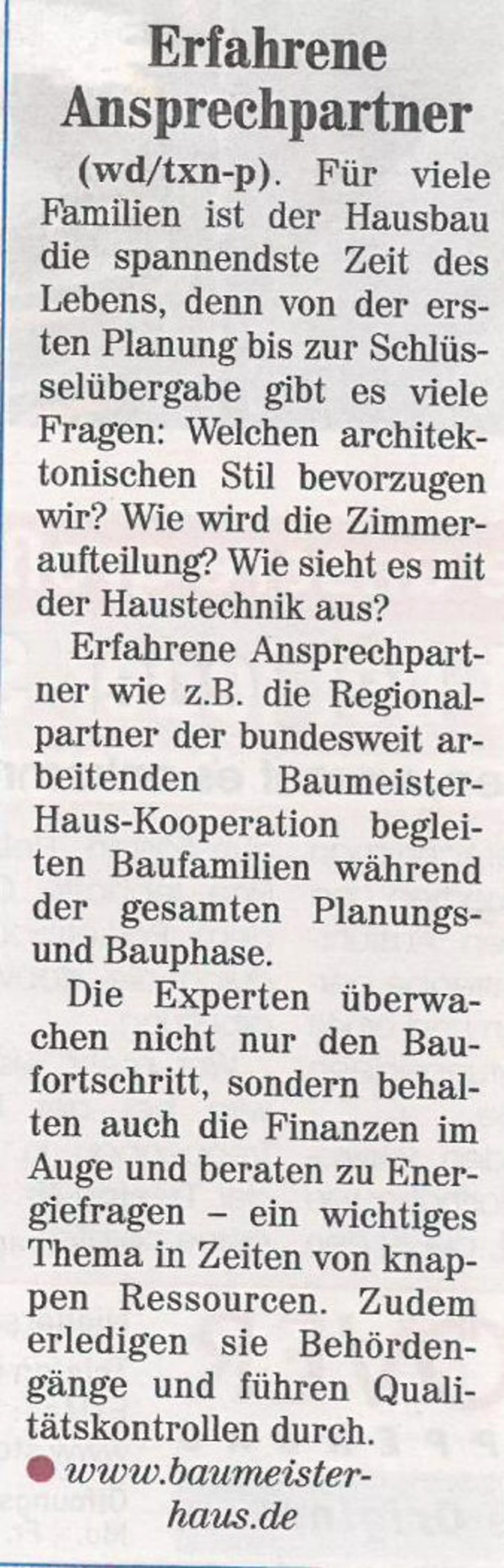 Artikel Nordheide Wochenblatt