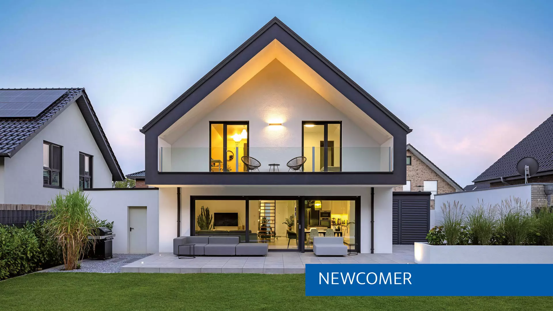 Kundenhaus Familie Hornung von BAUMEISTER-HAUS ist in der Kategorie Newcomer bei den Hausbau Design Awards 2024 nominiert