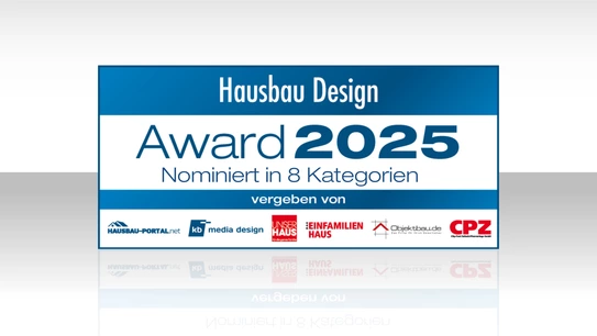 BAUMEISTER-HAUS ist nominiert in 8 Kategorien bei den Hausbau Design Awards 2025