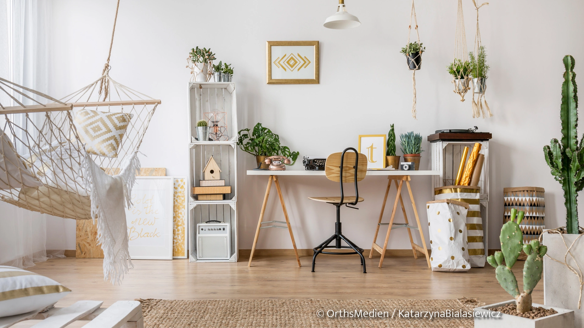 Wohnzimmer im Boho-Stil